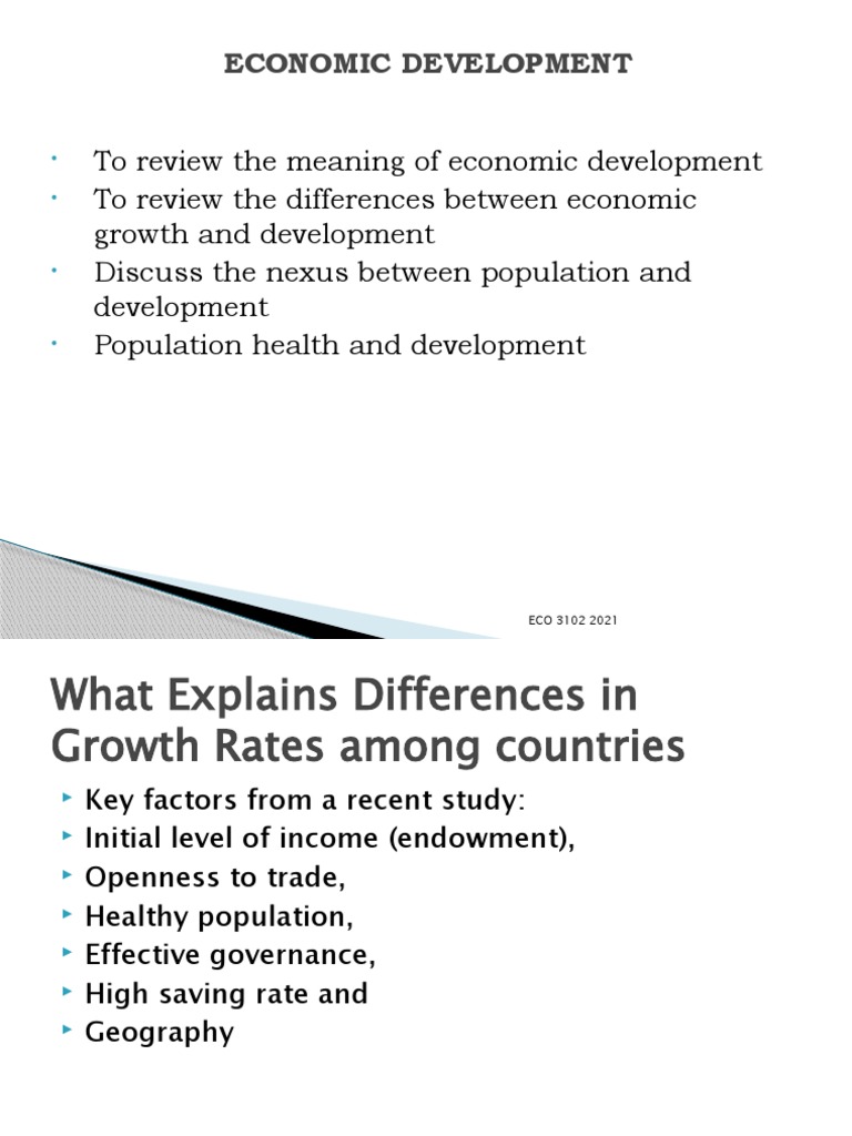 Development Economics Slides | PDF | Economic Growth | Poverty