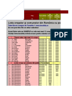 Lista Judete Orase Comune Din Romania SAMPLE