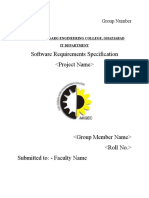 Software Requirements Specification : Group Number