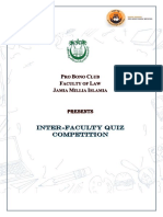 Brochure Quiz - Pro Bono Club Faculty of Law Jamia Millia Islamia