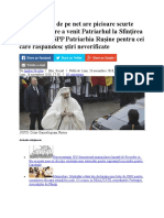 Manipularea de Pe Net Are Picioare Scurte Mașina Cu Care A Venit Patriarhul La Sfințirea CMN Este A SPP Patriarhia Rușine Pentru Cei Care Răspândesc Știri Neverificate
