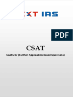 CLASS 07 (Further Application Based Questions) : - Csat