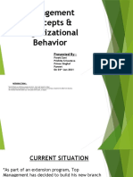 Management Concepts & Organizational Behavior: Presented By