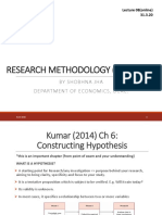 Research Methodology (RM) Notes: by Shobhna Jha Department of Economics, Dcac