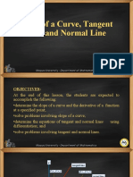 Slope of A Curve, Tangent Line and Normal Line With Solutions and Graphs