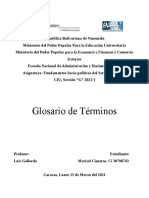 Glosario de Términos Fundamentos Socio-políticos