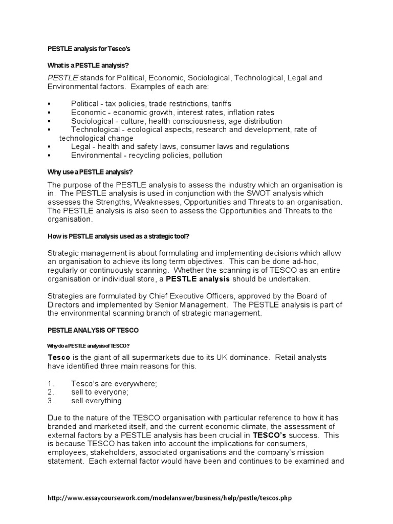 Tesco china pestle analysis image