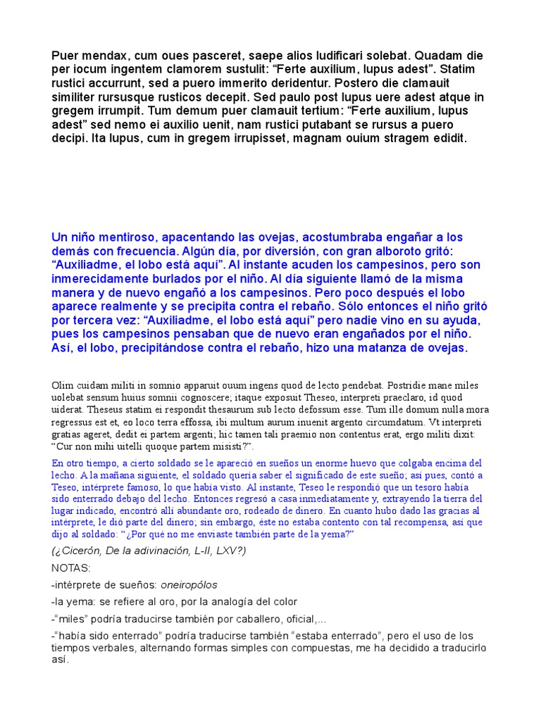 Textos en Latin y Traducciones | PDF | Verbo | Plural