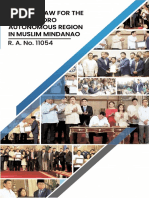 Organic Law For The Bangsamoro Autonomous Region in Muslim Mindanao (RA11054) With Index