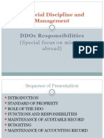 Financial Discipline and Management: Ddos Responsibilities