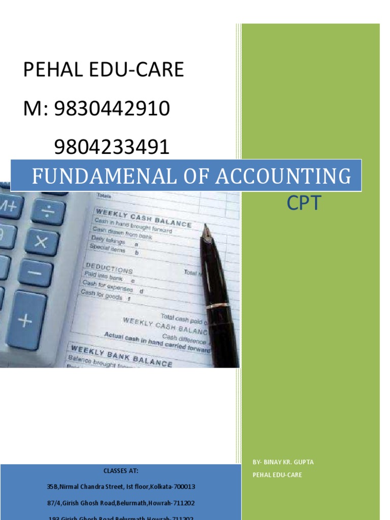 Fundamentals of Accounting | PDF | Debits And Credits | Bookkeeping