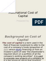 Multinational Cost of Capital