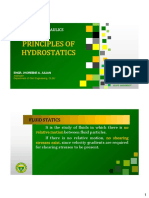 Principles of Hydrostatics: Cengr 3260 - Hydraulics