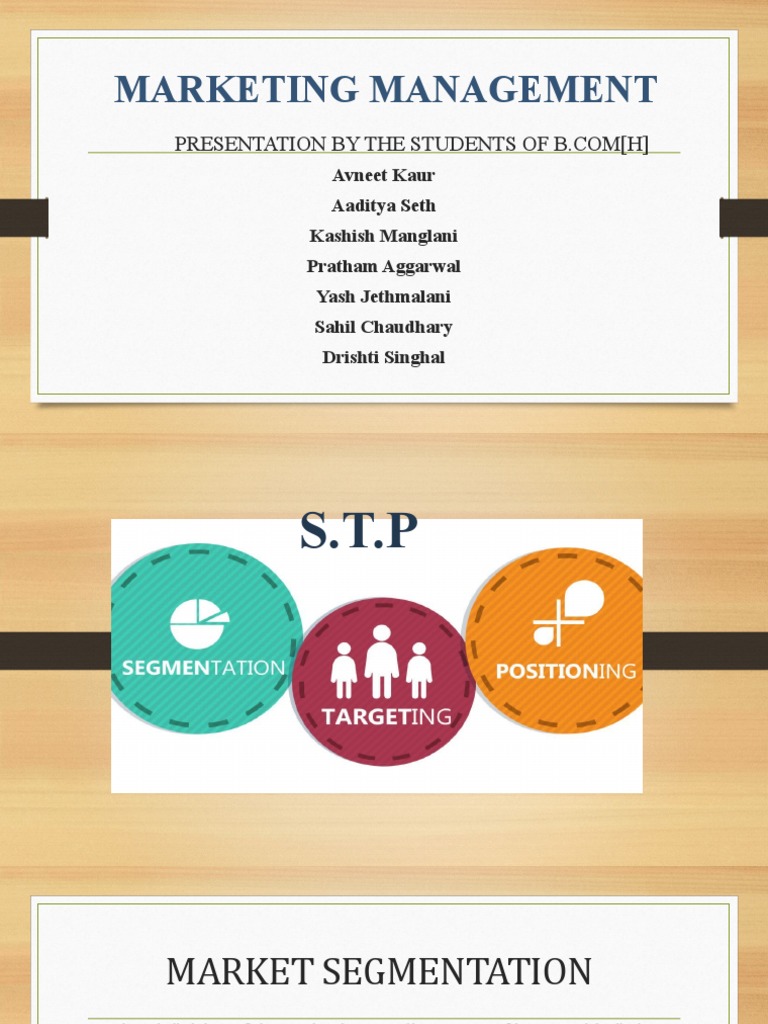 Marketing Management: STP Strategies Explained | PDF | Market ...