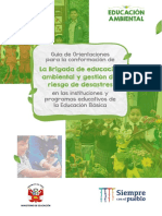 Guía de Orientaciones para la conformación de la Brigada de educación ambiental y gestión del riesgo de desastres
