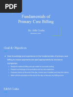 Fundamentals of Primary Care Billing: By: Abbi Crosby