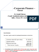FIN922 - Corporate Finance - : Dr. Kashif Saleem E-Mail: Kashifsaleem@uowdubai - Ac.ae Office: Room 105, 1st Floor