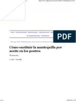 Cómo Sustituir La Mantequilla Por Aceite en Los Postres