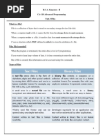 B.C.A. Semester - II CA-118 Advanced Programming Unit-3 Files What Is A File?