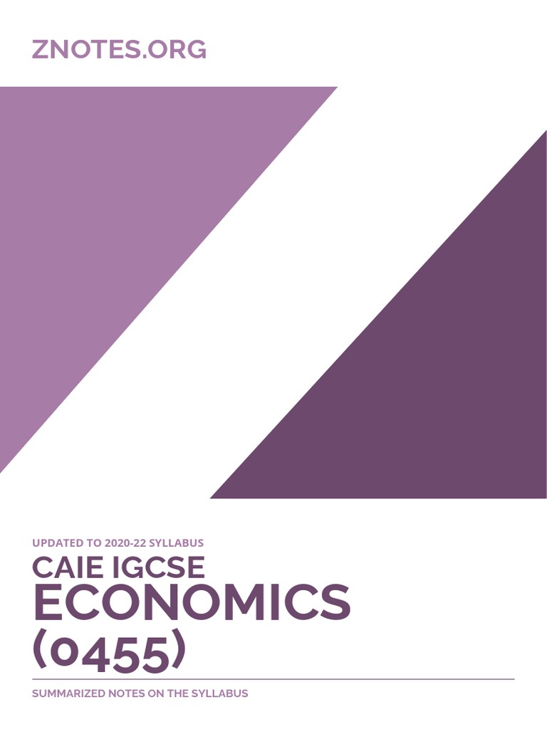 Caie Igcse Economics 0455 Theory v1 | PDF | Taxes | Demand
