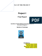 Final Report Format (Example)
