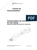 Instrucciones de Funcionamiento Transportador de Tornillo Sin Fin Con Artesa