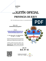 Boletín Oficial: Provincia de Jujuy