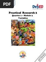 Practical Research 2: Quarter 1 - Module 3 Variables