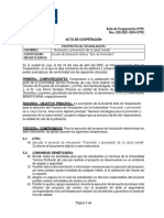 Modelo Como Rellenar Su Acta de Cooperacion