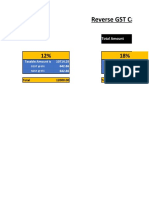 Reverse GST Calculator