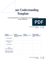 Customer Understanding Template: Use The Following Table As A Starting Point To Some of The Customer Groups Liftango Has