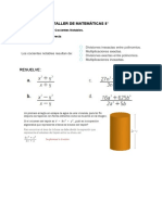 Taller de Matemáticas 8°