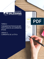 Tarea 2 Fundamentos Éticos de Mi Ser - Postulados de Las Corrientes Éticas