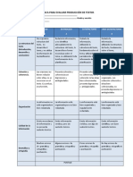 Rubrica para Evaluar Produccion de Textos Escritos