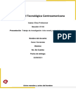 Tarea 2.1 Trabajo de Investigación Acto Moral y Acto Del Hombre