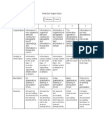 Reflection Paper Rubric