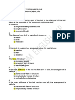 Ship Construction Vocabulary Multiple Choice Test