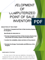 Development OF Computerized Point of Sale Inventory