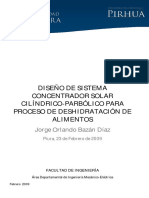 Diseno de Sistema Concentrador Solar Cil