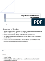 Object-Oriented Software Development: Testing