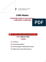 CURS Master: Tehnologii Moderne de Proiectare A Aplicatiilor Multimedia