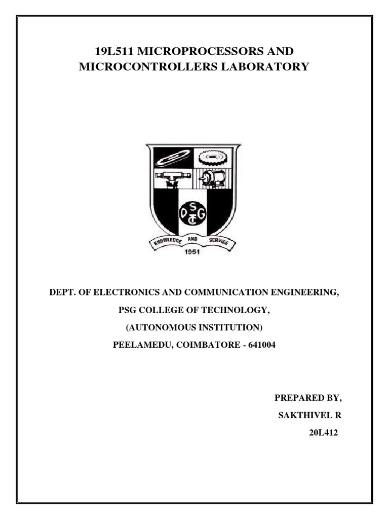 Microprocessor Lab Guide | PDF | Computer Programming | Computing