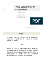 Project and Construction Management: DR (Ar) Nishant Nathani