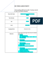 TEFL Mid Term Assignment