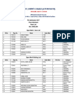 PG Admission 2017 Final Allotment Rank List M.A. English Open Merit - Sure List