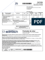 Formular de Retur: Benvenuti S.R.L