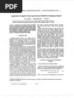 Application of Adaptive Fuzzy Logic System to Model for Greenhouse Climate