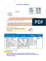 D5 A1 SESIÓN Resolvemos Situaciones Problemáticas Con Monedas y Billetes.