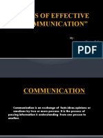 "7C'S of Effective Communication": By-Prativa Deb BCA (1 Sem)