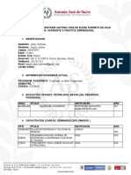 Formato Hoja de Vida Practica Empresarial 2020 - Iip (Cam) P.T.S.O